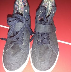 Denim Peep Toe Ankle boots